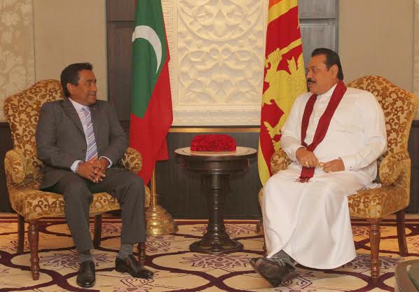 President and Maldivian President Gayoom Meet in New Delhi 