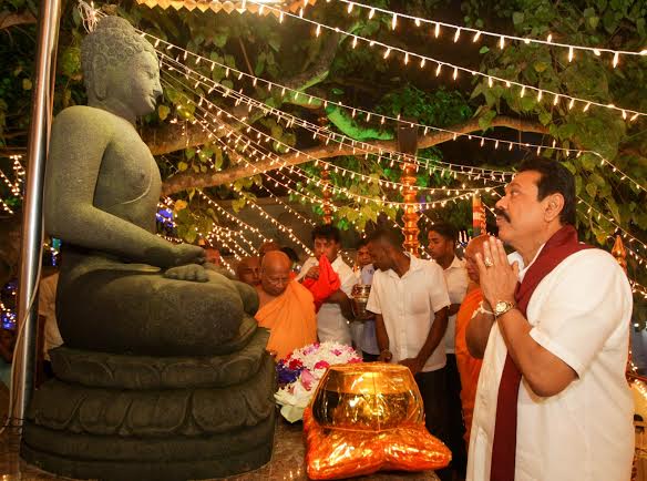 HE at Bellanwila raja maha viharaya