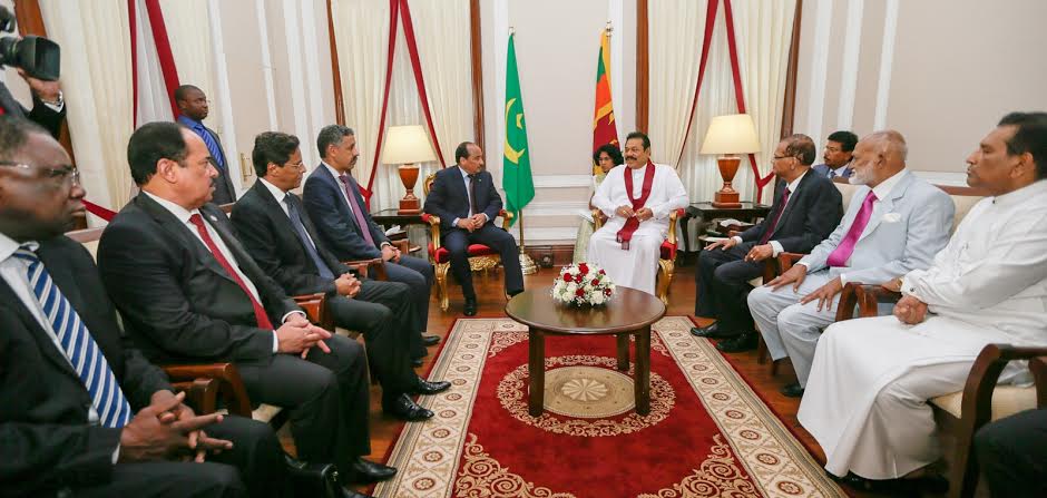 President Rajapaksa Holds Bilateral Discussions with President of Mauritania