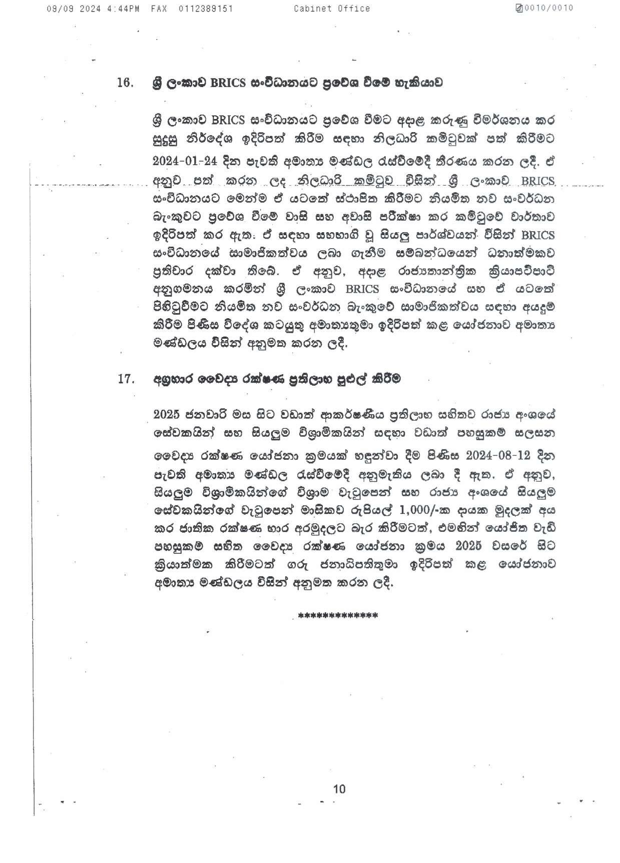 Cabient Decision on 09.09.2024 page 010