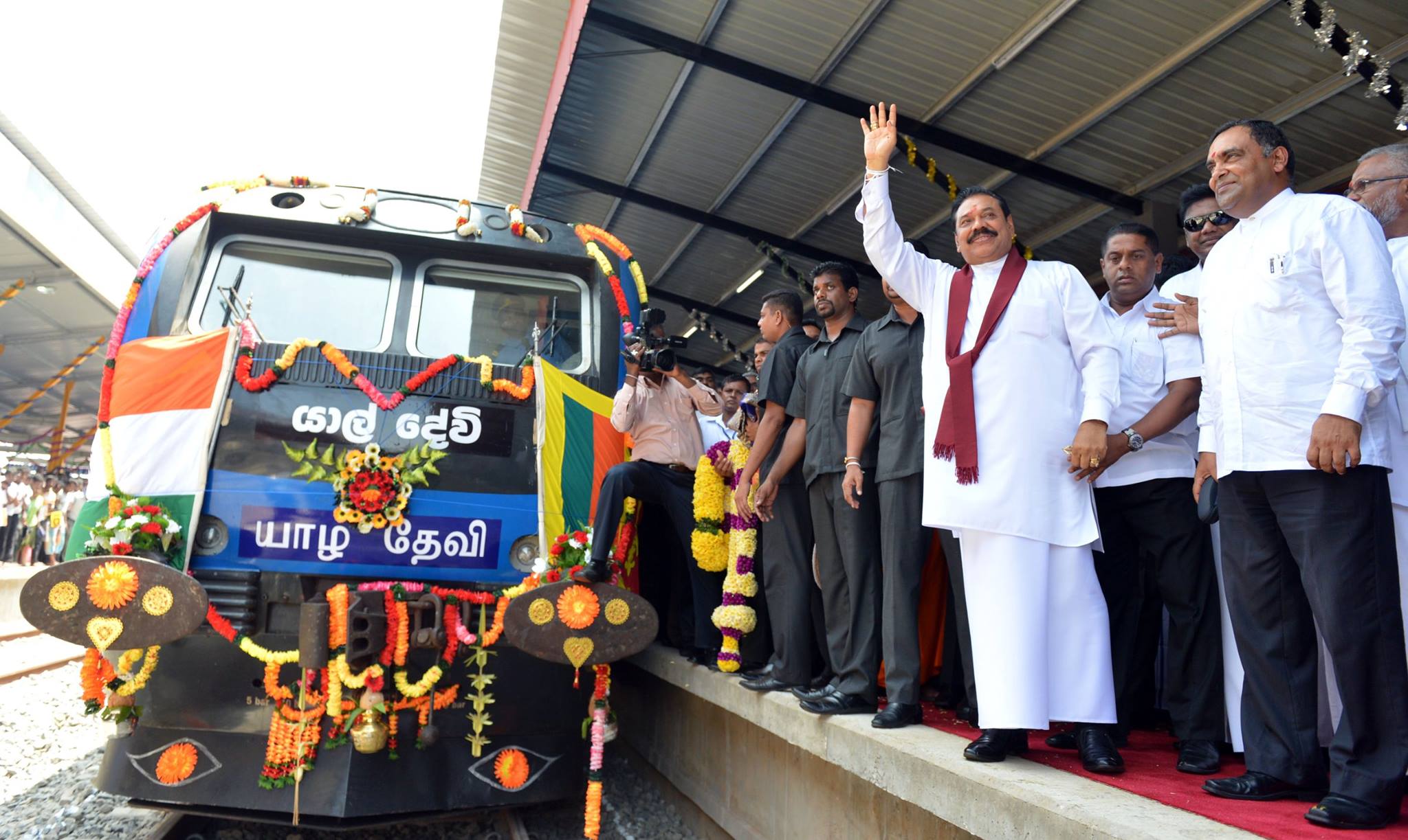 President at JAffna railway station