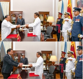 නව ආණ්ඩුවේ තවත් ඇමතිවරු දෙදෙනෙක් ජනපති ඉදිරියේ දිවුරුම් දෙති