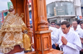 කොටහේන කොච්චිකඩය දේවස්ථානය ඉදිරිපිට දී පැවති ආගමික වැඩසටහනට ජනපති එක්වෙයි