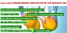 Profood Propack &amp; Agbiz 2015 ප්‍රදර්ශනය අද සිට 09 දක්වා