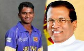 කි‍්‍රකට් කී‍්‍රඩක කුසල් ජනිත් පෙරේරාට ජනපතිගෙන් දුරකථන ඇමතුමක්