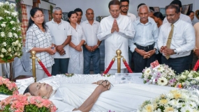 ප්‍රවීණ ගායන ශිල්පිණි ඇන්ජලින් ගුණතිලක මහත්මියගේ දේහයට ජනපති අවසන් ගෞරව දක්වයි
