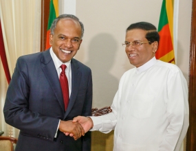 සිංගප්පූරු විදේශ කටයුතු සහ නීතිය පිළිබඳ ඇමැති ජනපති හමු වෙයි