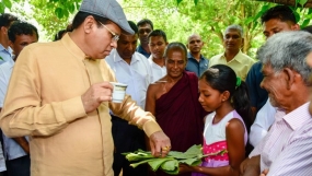 වියළි කාලගුණයෙන් පීඩාවට පත්වූවන්ට ජනපති නියමයෙන් වියළි ආහාර සලාකයක්