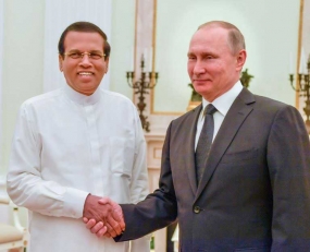 රුසියානු ජනාධිපති ව්ලැඩ්ර්මීර් පුටින් මහතාට ජනපතිගෙන් උණුසුම් සුබපැතුම්